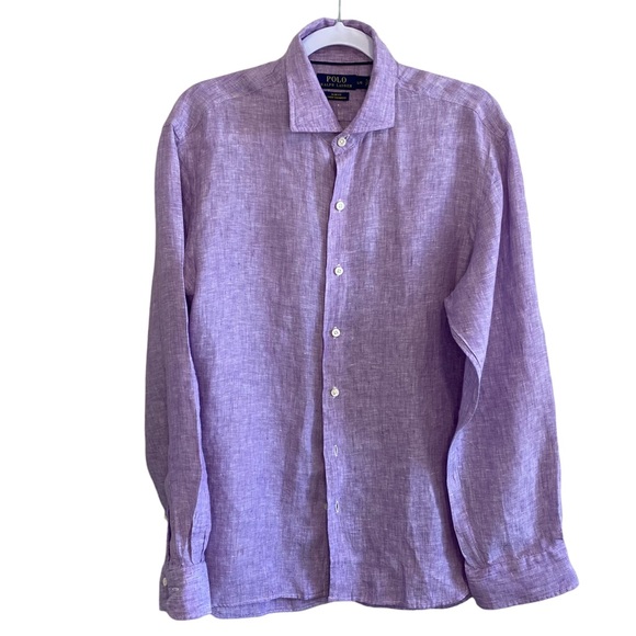 Ralph Lauren Other - Ralph Lauren - Lilac Linen Dress Shirt  - Slim Fit - Size L